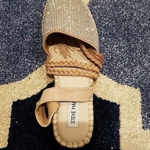 Steve madden bling espadrilles sandals size 9